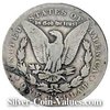 Photo of Morgan Silver Dollar coin REVERSE that has been clipped