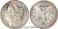 Photo of Morgan Silver Dollar in fine (F15) condition/grade.