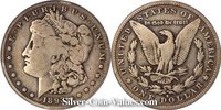 Photo of Morgan Silver Dollar in good (G6) condition/grade.